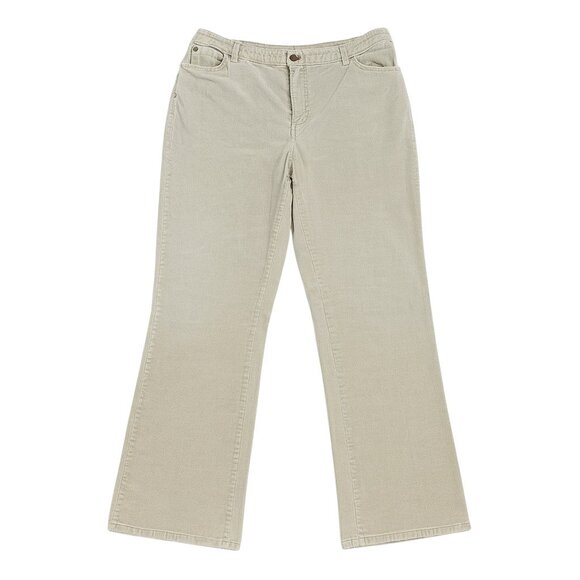 St. John's Bay Women's Bootcut Courduroy Pants Beige - Picture 1 of 10